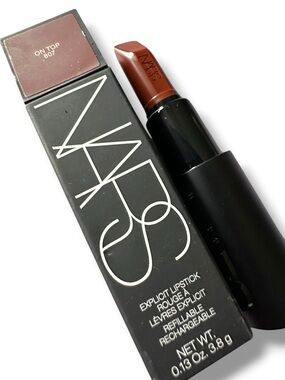 NARS Explicit Satin Lipstick On Top 807 MSRP $42 NIB FALL SHADE WARM CHESTNUT